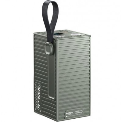 Павербанк Remax RPP-609 Pro Container Series 60000mAh PD20W+QC22.5W Grey (з ліхтарем)