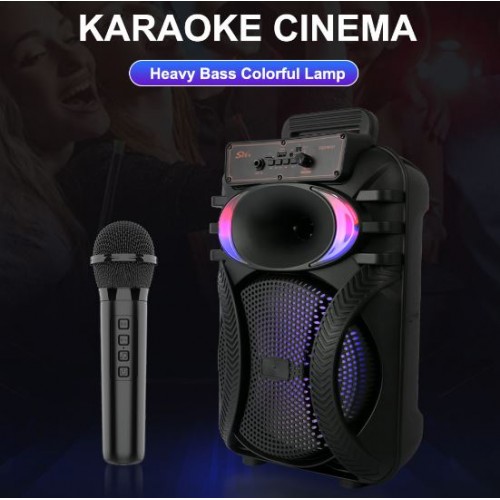 Портативна акумуляторна Bluetooth колонка Sing-E ZQS10101, 20 Вт, 1х10", висота 45 см, з 2 мікрофонами