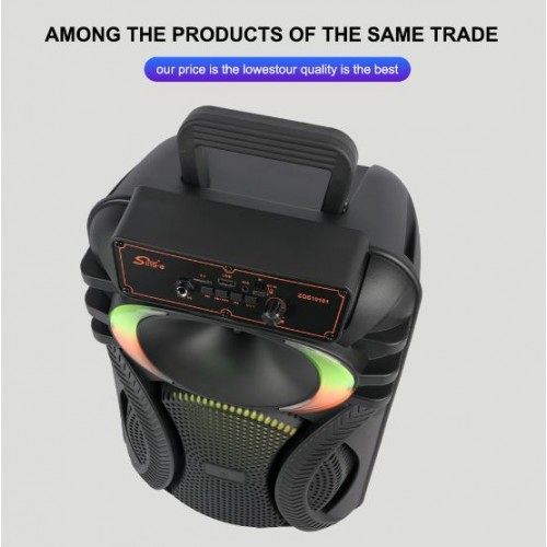 Портативна акумуляторна Bluetooth колонка Sing-E ZQS10101, 20 Вт, 1х10", висота 45 см, з 2 мікрофонами