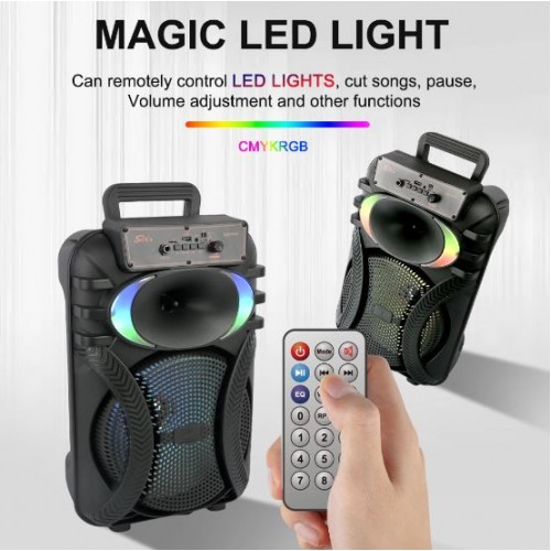 Портативна акумуляторна Bluetooth колонка Sing-E ZQS10101, 20 Вт, 1х10", висота 45 см, з 2 мікрофонами