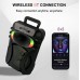 Портативна акумуляторна Bluetooth колонка Sing-E ZQS10101, 20 Вт, 1х10", висота 45 см, з 2 мікрофонами
