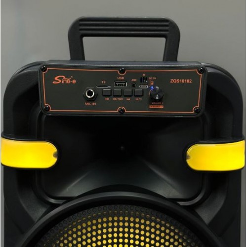 Портативна акумуляторна Bluetooth колонка Sing-E ZQS10102, 20 Вт, 1х10", висота 49 см, з 2 мікрофонами