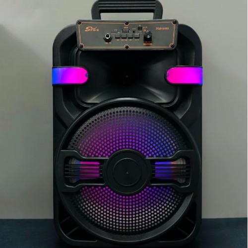 Портативна акумуляторна Bluetooth колонка Sing-E ZQS10102, 20 Вт, 1х10", висота 49 см, з 2 мікрофонами