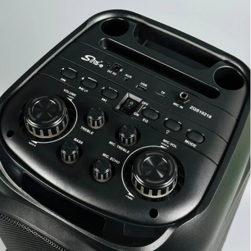 Портативна акумуляторна Bluetooth колонка Sing-E ZQS10218, 60 Вт, 2×10", висота 74 см, з 2 мікрофонами