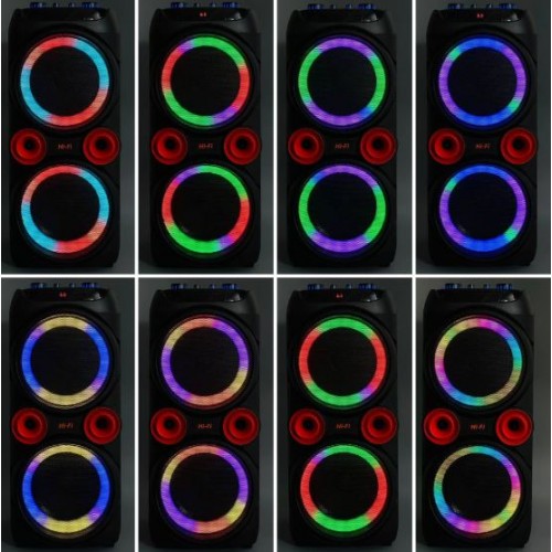 Портативна акумуляторна Bluetooth колонка Sing-E ZQS10218, 60 Вт, 2×10", висота 74 см, з 2 мікрофонами