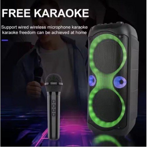 Портативна акумуляторна Bluetooth колонка Sing-E ZQS10218, 60 Вт, 2×10", висота 74 см, з 2 мікрофонами
