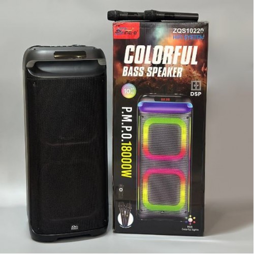 Портативна акумуляторна Bluetooth колонка Sing-E ZQS10220, 100 Вт, 2×10", висота 84 см, з 2 мікрофонами
