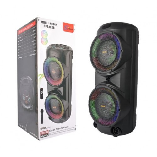 Портативна акумуляторна Bluetooth колонка Sing-E ZQS12206, 60 Вт, 2×12", висота 90 см, з мікрофоном