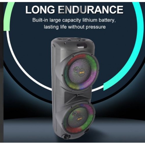 Портативна акумуляторна Bluetooth колонка Sing-E ZQS12206, 60 Вт, 2×12", висота 90 см, з мікрофоном