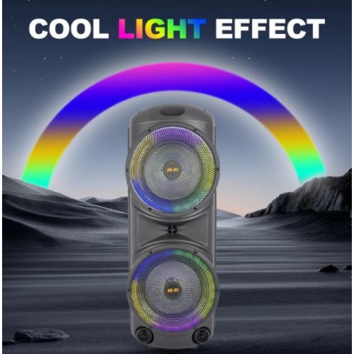 Портативна акумуляторна Bluetooth колонка Sing-E ZQS12206, 60 Вт, 2×12", висота 90 см, з мікрофоном