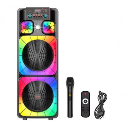Портативна акумуляторна Bluetooth колонка Sing-E ZQS12213, 80 Вт, 2×12", висота 94 см, з мікрофоном