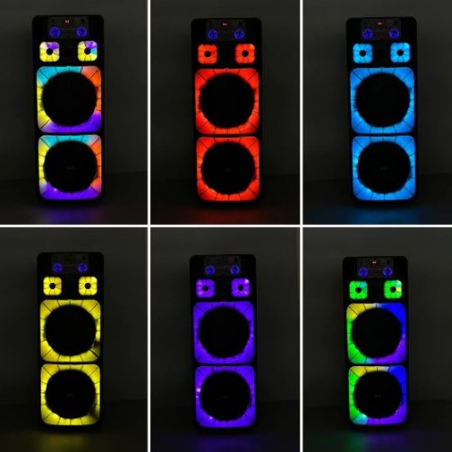 Портативна акумуляторна Bluetooth колонка Sing-E ZQS12213, 80 Вт, 2×12", висота 94 см, з мікрофоном