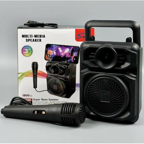 Портативна акумуляторна Bluetooth колонка Sing-E ZQS1361 Mini, 8 Вт, 1×3", висота 16 см, з мікрофоном