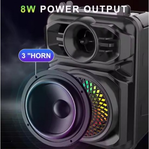 Портативна акумуляторна Bluetooth колонка Sing-E ZQS1361 Mini, 8 Вт, 1×3", висота 16 см, з мікрофоном