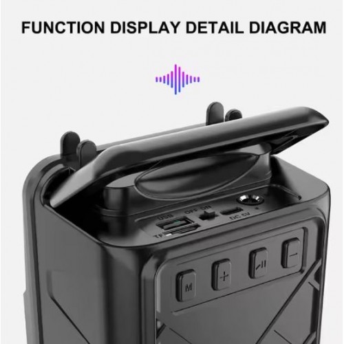 Портативна акумуляторна Bluetooth колонка Sing-E ZQS1366 Mini, 8 Вт, 1×3", висота 16 см, з мікрофоном