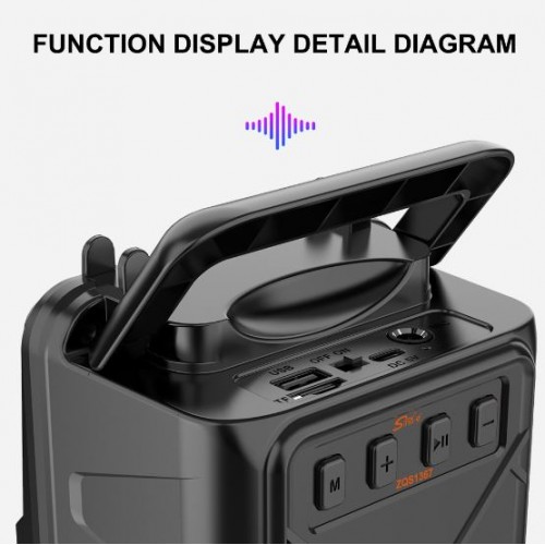 Портативна акумуляторна Bluetooth колонка Sing-E ZQS1367 Mini, 8 Вт, 1×3", висота 17 см, з мікрофоном