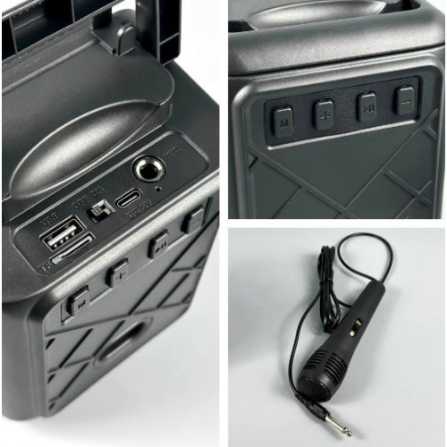 Портативна акумуляторна Bluetooth колонка Sing-E ZQS1367 Mini, 8 Вт, 1×3", висота 17 см, з мікрофоном