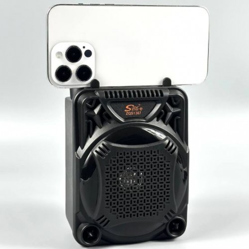 Портативна акумуляторна Bluetooth колонка Sing-E ZQS1367 Mini, 8 Вт, 1×3", висота 17 см, з мікрофоном