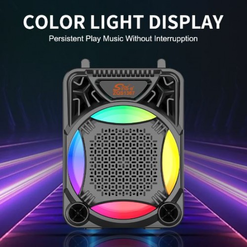 Портативна акумуляторна Bluetooth колонка Sing-E ZQS1367 Mini, 8 Вт, 1×3", висота 17 см, з мікрофоном