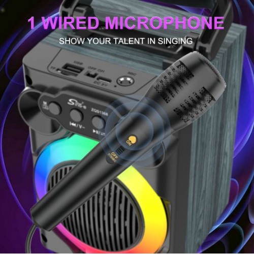 Портативна акумуляторна Bluetooth колонка Sing-E ZQS1368 Mini, 8 Вт, 1×3", висота 19 см, з мікрофоном