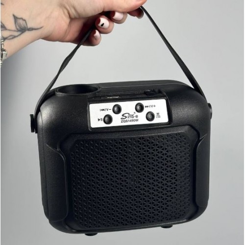 Портативна акумуляторна Bluetooth колонка Sing-E ZQS1490W, 10 Вт, 1×4", висота 19 см, з мікрофоном