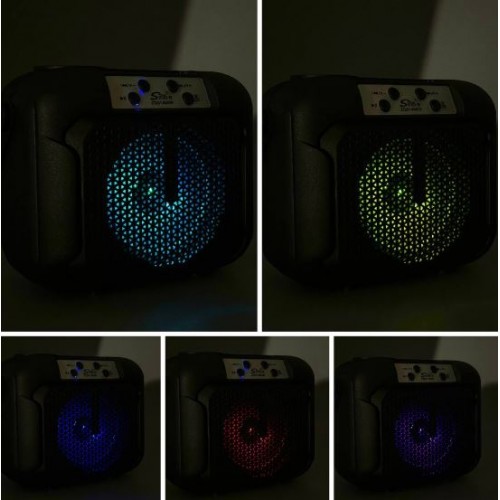 Портативна акумуляторна Bluetooth колонка Sing-E ZQS1490W, 10 Вт, 1×4", висота 19 см, з мікрофоном