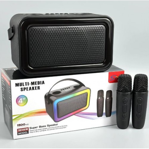 Портативна акумуляторна Bluetooth колонка Sing-E ZQS1491W Mini, 10 Вт, 1×4", висота 24 см, з 2 мікрофонами