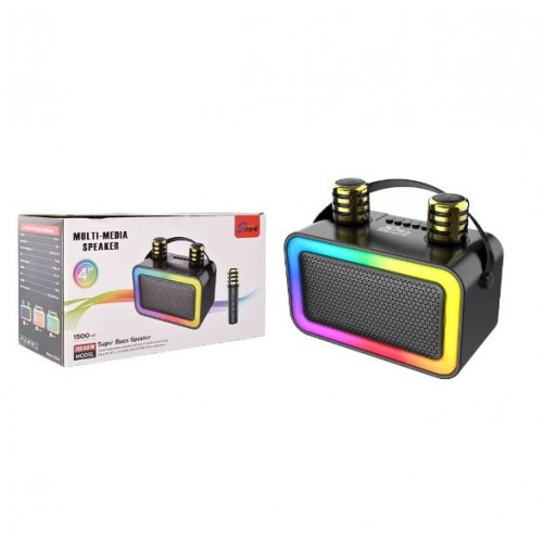 Портативна акумуляторна Bluetooth колонка Sing-E ZQS1491W Mini, 10 Вт, 1×4", висота 24 см, з 2 мікрофонами
