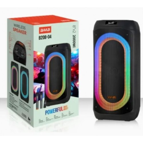 Портативна акумуляторна Bluetooth колонка Sing-E B208-04, 80 Вт, 2×8", висота 80 см, з 2 мікрофонами
