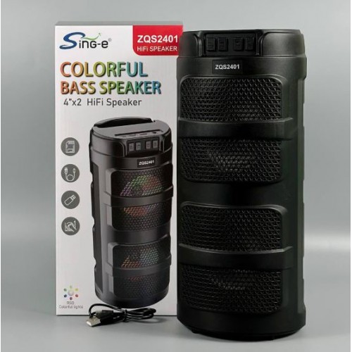 Портативна акумуляторна Bluetooth колонка Sing-E ZQS2401, 10 Вт, 2х4", висота 33 см