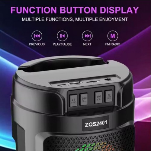 Портативна акумуляторна Bluetooth колонка Sing-E ZQS2401, 10 Вт, 2х4", висота 33 см