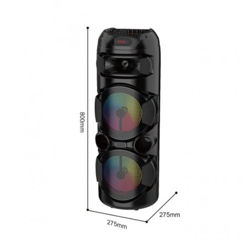 Портативна акумуляторна Bluetooth колонка Sing-E ZQS2801, 40 Вт, 2×8", висота 75 см, з 1 мікрофоном