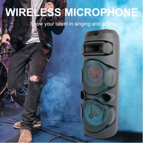 Портативна акумуляторна Bluetooth колонка Sing-E ZQS2801, 40 Вт, 2×8", висота 75 см, з 1 мікрофоном