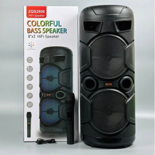 Портативна акумуляторна Bluetooth колонка Sing-E ZQS2806, 20 Вт, 2×8", висота 64 см, з 1 мікрофоном