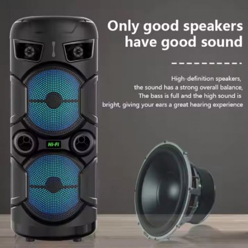Портативна акумуляторна Bluetooth колонка Sing-E ZQS2806, 20 Вт, 2×8", висота 64 см, з 1 мікрофоном