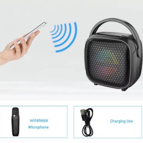 Портативна акумуляторна Bluetooth колонка Sing-E ZQS-W3101 Mini, 8 Вт, 1×3", висота 15 см, з мікрофоном