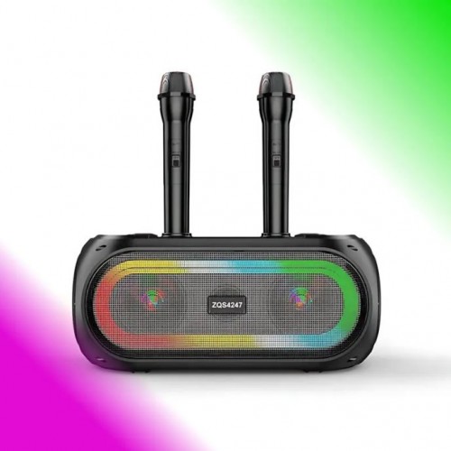 Портативна акумуляторна Bluetooth колонка Sing-E ZQS4247, 16 Вт, 2×4", висота 16 см, з 2 мікрофонами