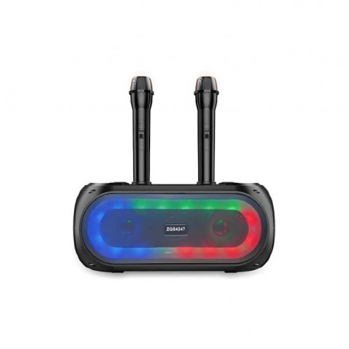 Портативна акумуляторна Bluetooth колонка Sing-E ZQS4247, 16 Вт, 2×4", висота 16 см, з 2 мікрофонами