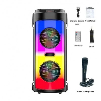 Портативна акумуляторна Bluetooth колонка Sing-E ZQS4248, 30 Вт, 2×6.5", висота 41 см, з 1 мікрофоном