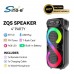 Портативна акумуляторна Bluetooth колонка Sing-E ZQS4270M, 16 Вт, 2×4", висота 41 см, з 1 мікрофоном