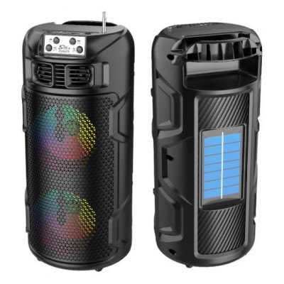 Портативна акумуляторна Bluetooth колонка із сонячною панеллю Sing-E ZQS4275, 16 Вт, 2х4", висота 33 см