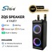 Портативна акумуляторна Bluetooth колонка Sing-E ZQS4290, 50 Вт, 2×4", висота 50 см, з 2 мікрофонами