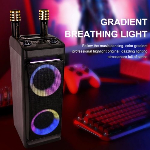 Портативна акумуляторна Bluetooth колонка Sing-E ZQS4290, 50 Вт, 2×4", висота 50 см, з 2 мікрофонами