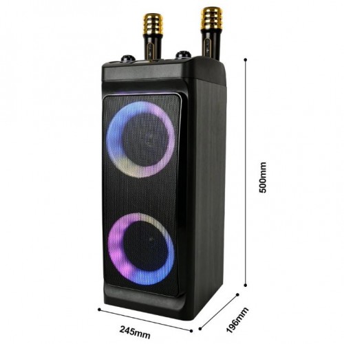 Портативна акумуляторна Bluetooth колонка Sing-E ZQS4290, 50 Вт, 2×4", висота 50 см, з 2 мікрофонами