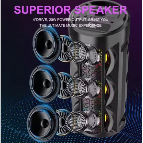 Портативна акумуляторна Bluetooth колонка Sing-E ZQS4303, 15 Вт, 3×4", висота 40 см, з 1 мікрофоном