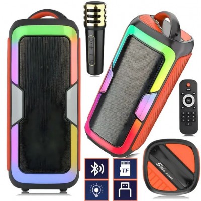Портативна акумуляторна Bluetooth колонка Sing-E JQS4407, 50 Вт, 2×4", висота 41 см, з 1 мікрофоном