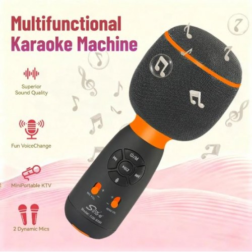 Портативна акумуляторна Bluetooth мікрофон-колонка Sing-E CQS-S550, 10 Вт, 1х2", висота 20 см