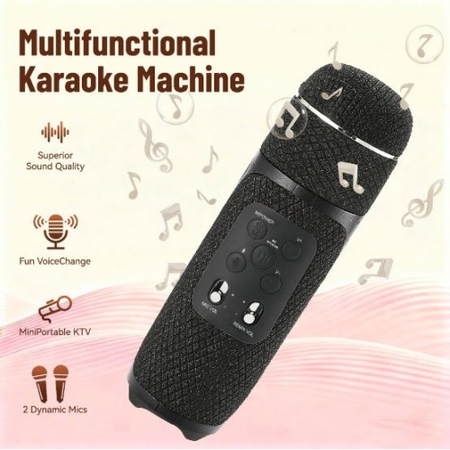 Портативна акумуляторна Bluetooth мікрофон-колонка Sing-E CQS-S551, 10 Вт, 1х1.5", висота 15 см