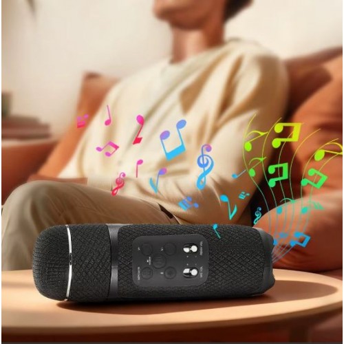 Портативна акумуляторна Bluetooth мікрофон-колонка Sing-E CQS-S551, 10 Вт, 1х1.5", висота 15 см