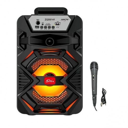 Портативна акумуляторна Bluetooth колонка Sing-E ZQS6141, 15 Вт, 1×6.5", висота 28 см, з мікрофоном